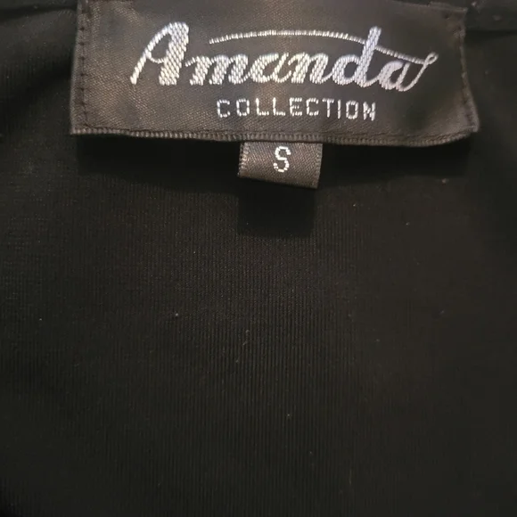 Amanda Collection Black Ruffle Layered Top S - Picture 7 of 7